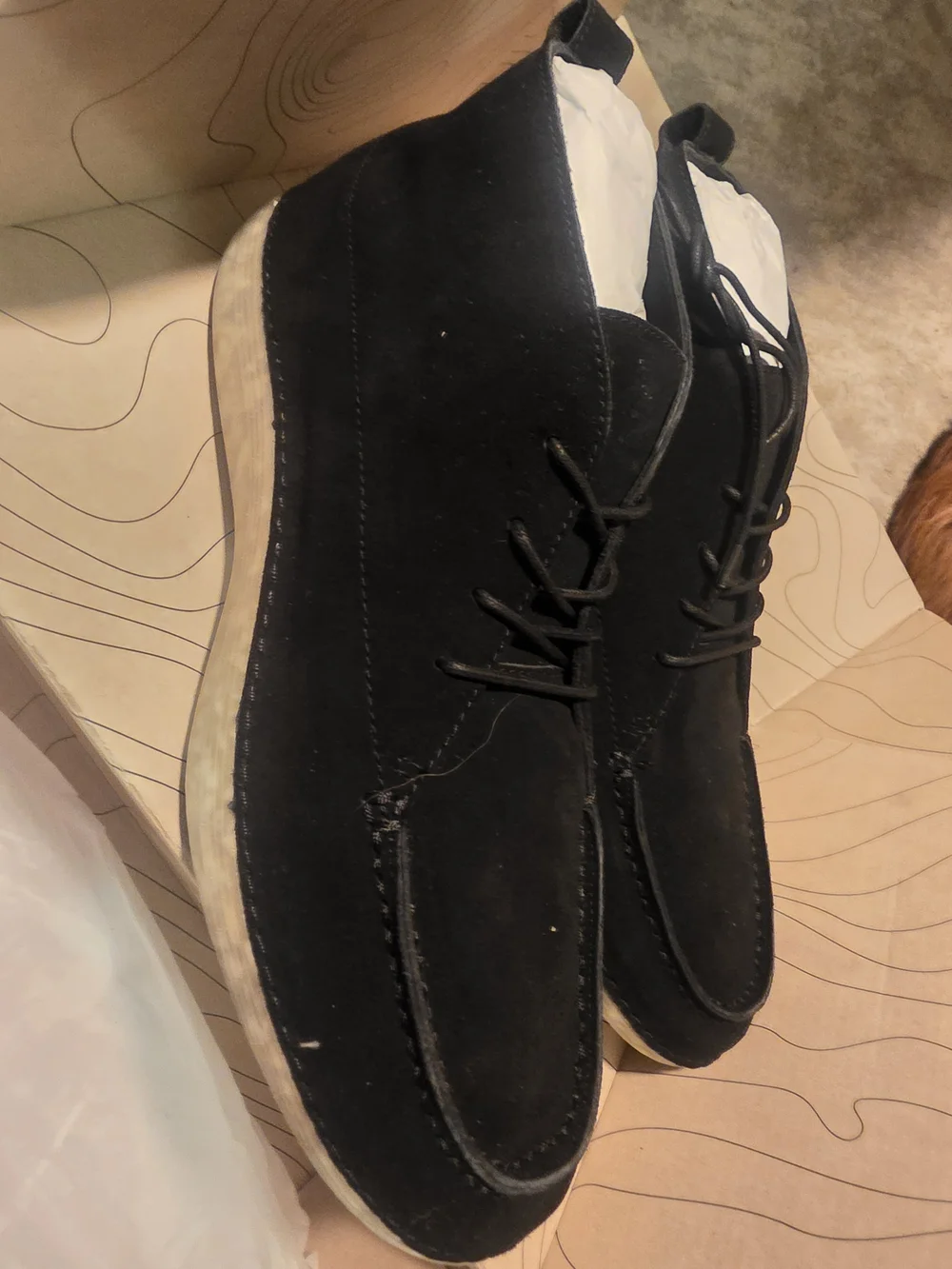 Men's Ponto Black Suede Lace-Up Casual Boots
